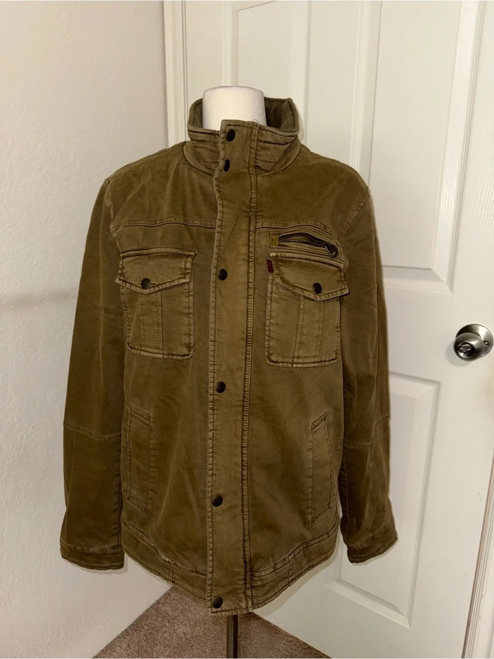Levi's Olive Brown Military Field Jacket -NWOT